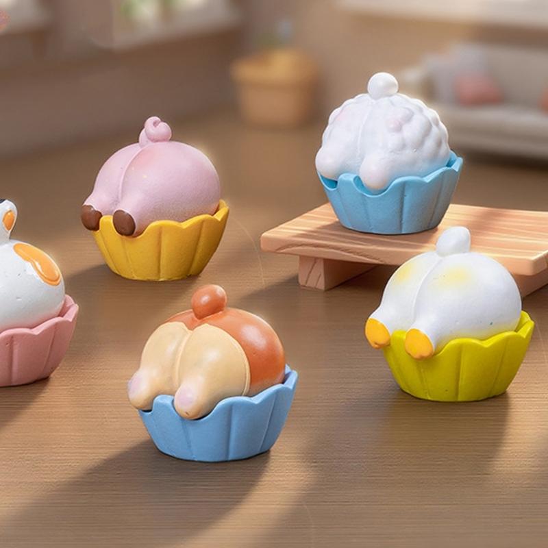 Cake Cup Figurines Mini Cake Cup Decors Waterproof Toy Playsets Miniature Doll Garden Figurines Cake Toppers Party Favor