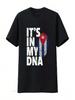 IT S IN MY DNA  Flag N T Shirt Kids  Vintage Washed Homme Unisex Designer Clothes Top For Everyday Wear Stretched