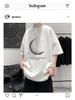 Men's Summer Loose-Fit Cotton Trendy T-Shirt, Hong Kong Style, Plus Size Half-Sleeve
