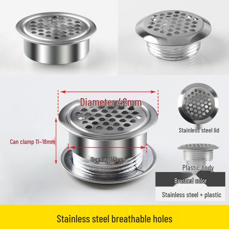 Stainless Steel Round Mesh Vent Cover for Cabinet or Wardrobe