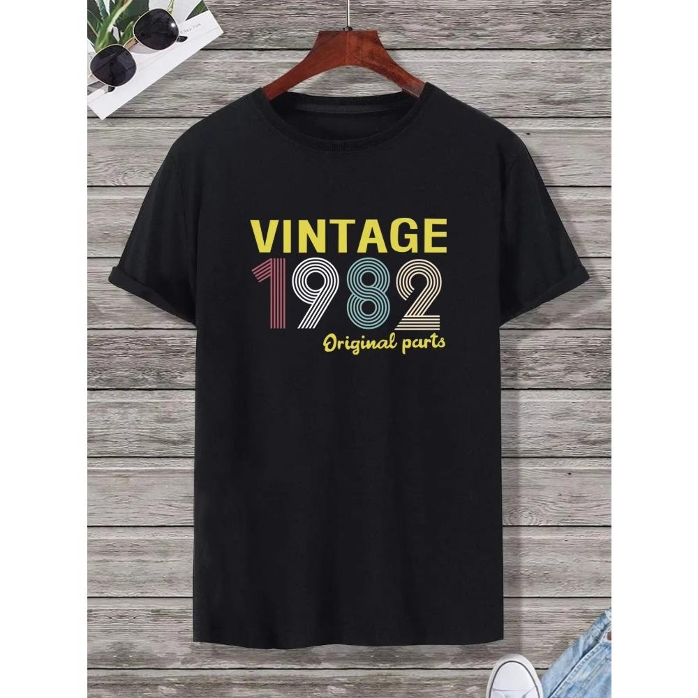 Men's Vintage Graphic Loose Casual Short Sleeve T-shirt Couple T-shirt