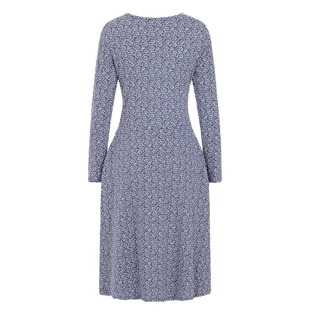 Lazy Jacks Womens/Ladies Mosaic Long-Sleeved Midi Dress