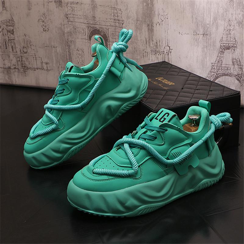 

Модная мужская обувь на платформе, модные громоздкие кроссовки, мужская повседневная обувь, дышащая спортивная обувь, мужская обувь для фитнеса, весна 38 синий