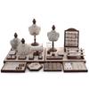 Walnut Jewelry Display Stand Combination Set Jewelry Display Ring Jewelry Look Pallet Necklace Display Model Stand