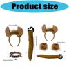 3Pcs Horse Role Play Costume Set For Halloween Parties And Cosplay Event Practical Polyester Fabric Role Play Outfit