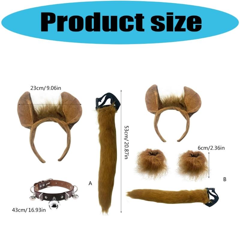 3Pcs Horse Role Play Costume Set For Halloween Parties And Cosplay Event Practical Polyester Fabric Role Play Outfit