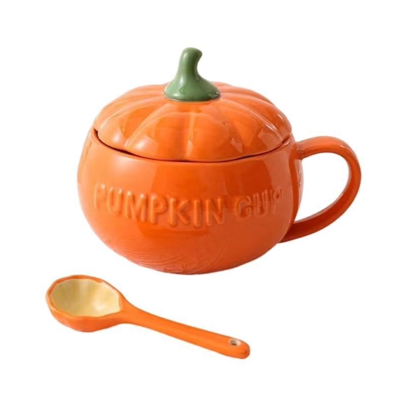  Elegant Ceramic Pumpkin Coffee Cup Dishwasher Safe Fall Party Essential Decoration