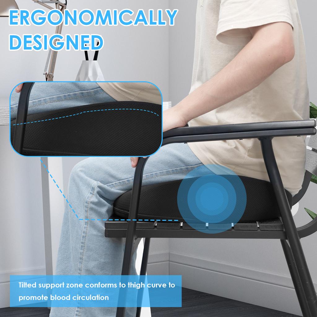 Innovation Donut Cushion with Scientific Center Hole and U Shaped Cutout Comfortable Seat Cushion for Tailbone Pain Relief and