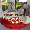Eintracht Frankfurt Custom Name Round Area Rug,Carpet Rug for Living Room Bedroom Sofa Playroom Decor,Non-slip Floor Mat