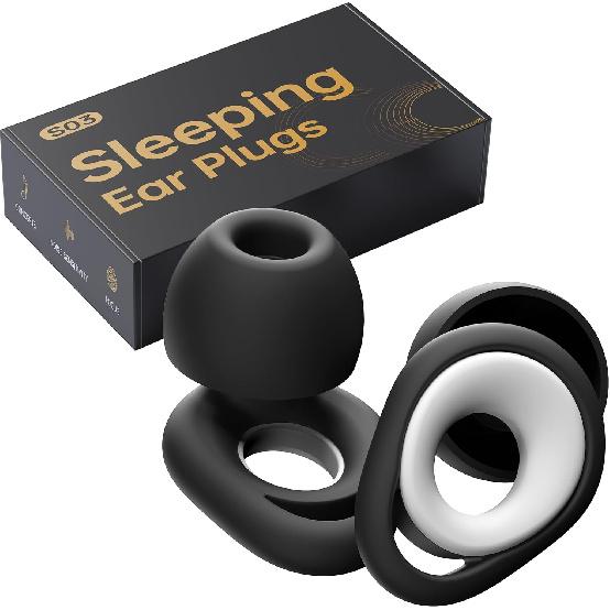 Ear Plugs for Sleeping Noise Cancelling, Reusable Silicone Earplugs for Sleeping, High Fidelity with Mute Layer for Noise Redution for