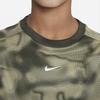 Nike Dri-FIT Multi-Camouflage-Print Pullover Kurzarm-T-Shirt Kinder Tops Khaki-Grün DX5392-325