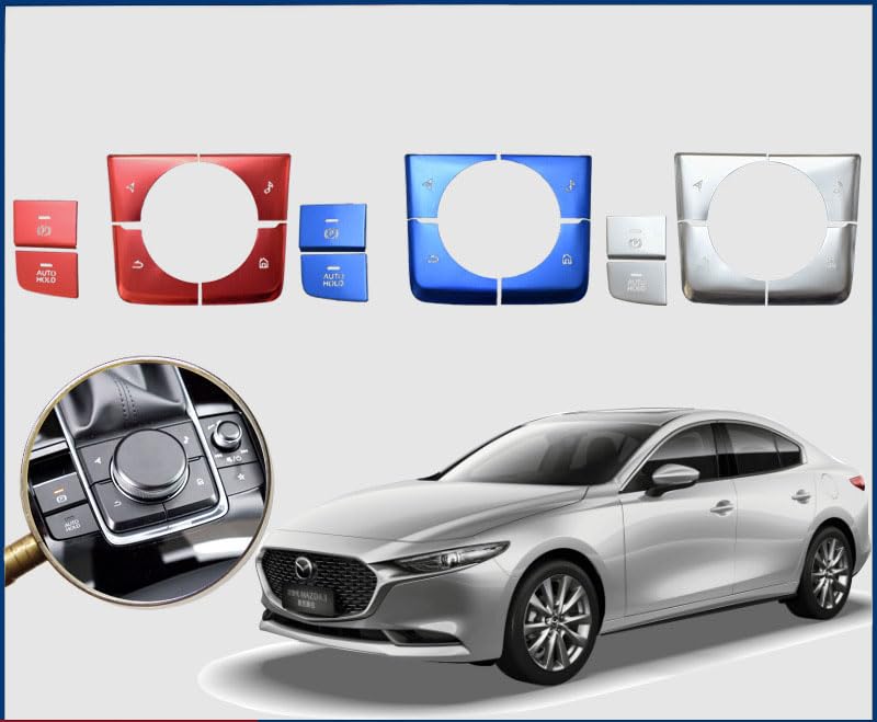 Compatibility: Mazda exclusive aluminum alloy electronic handbrake button cover trim,