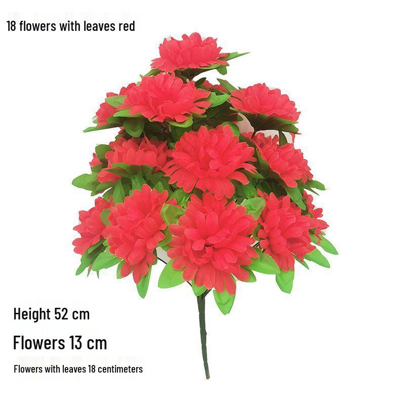 Chrysanthemum Silk Flowers for Qingming Festival Grave Offerings