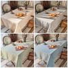 Cotton and Linen Tablecloth Plaid Tablecloth Modern Simple Rectangular Coffee Table Cloth Dust-proof Cover Towel Dining Table Fabric Dust-proof