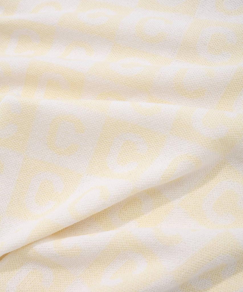 COVERNAT C Pattern Collar Half Knit Ivory
