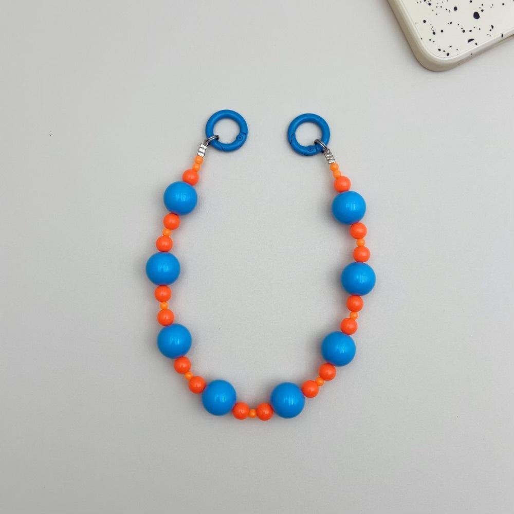 

The same Xiaohongshu INS style color acrylic beads fashion chain in Japan and South Korea, anti-lost hand carry pendant short mobile phone chain