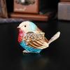 Sparrow Jewelry Box Flip Cover Dust-proof Ring Earring Storage Box Enamel Metal Handicraft Ornaments