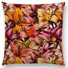 New Full Of Vitality Leaf  Flower Kingdom Beautiful Floral Painting Retro Gorgeous Cushion Cover Sofa Throw Pillow Case