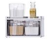 Pearl Metal Seasoning Unit with 2 Storage Stainless Made in Rack/Storage Units, Steel, Japan, HB-1778