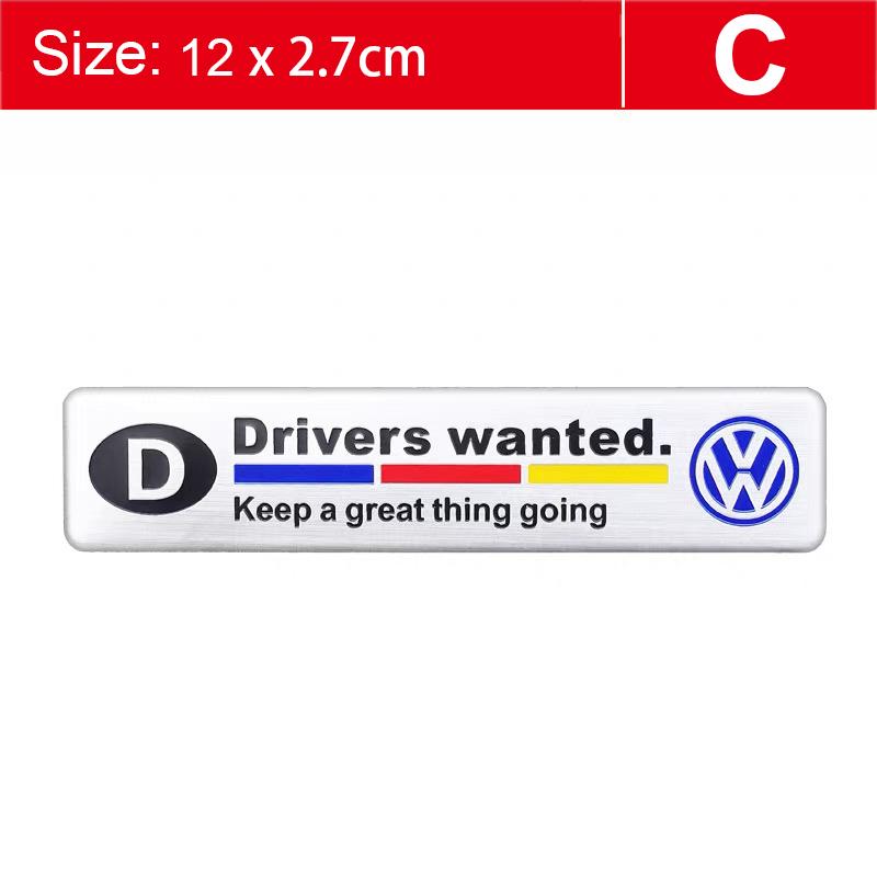 1Pcs 3D Aluminum Stickers Car Body Trunk Decal For VW Golf Tiguan Touran Polo GTI Jetta Passat CC T5 Scirocco Arteon Transporter Mc9