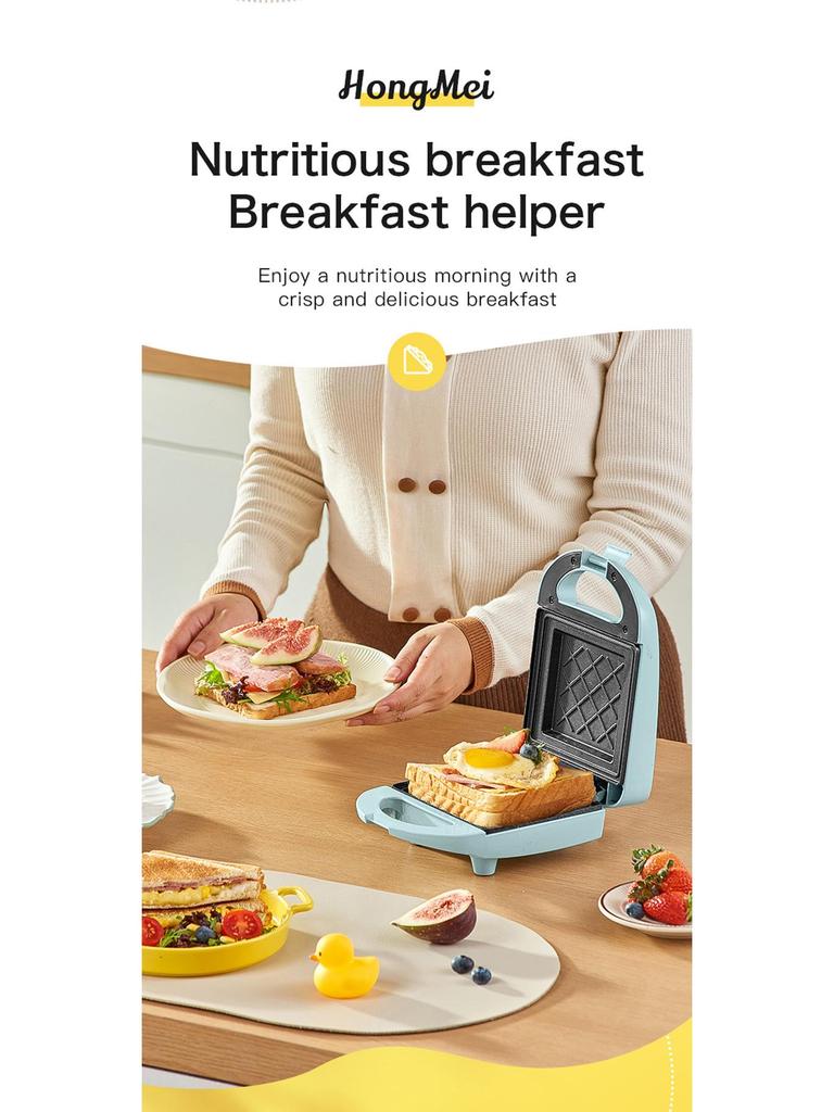 Electric Sandwich & Waffle Maker Toaster Press for Breakfast