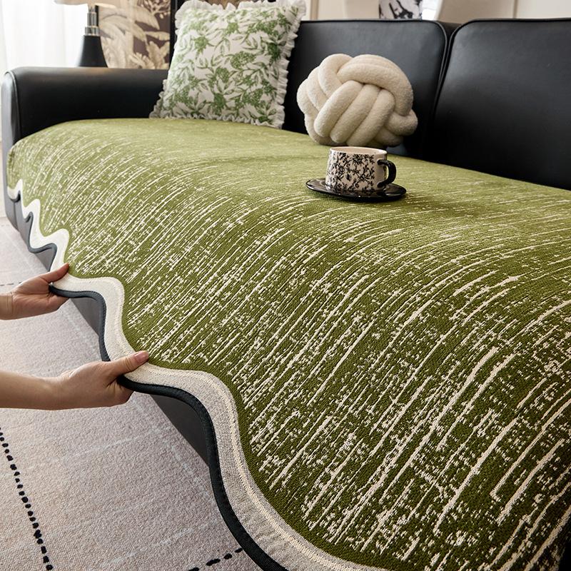 Four Seasons Universal New Sofa Cushion One Piece Straight Row Cover High-End Combination Sofa Cushion Cover