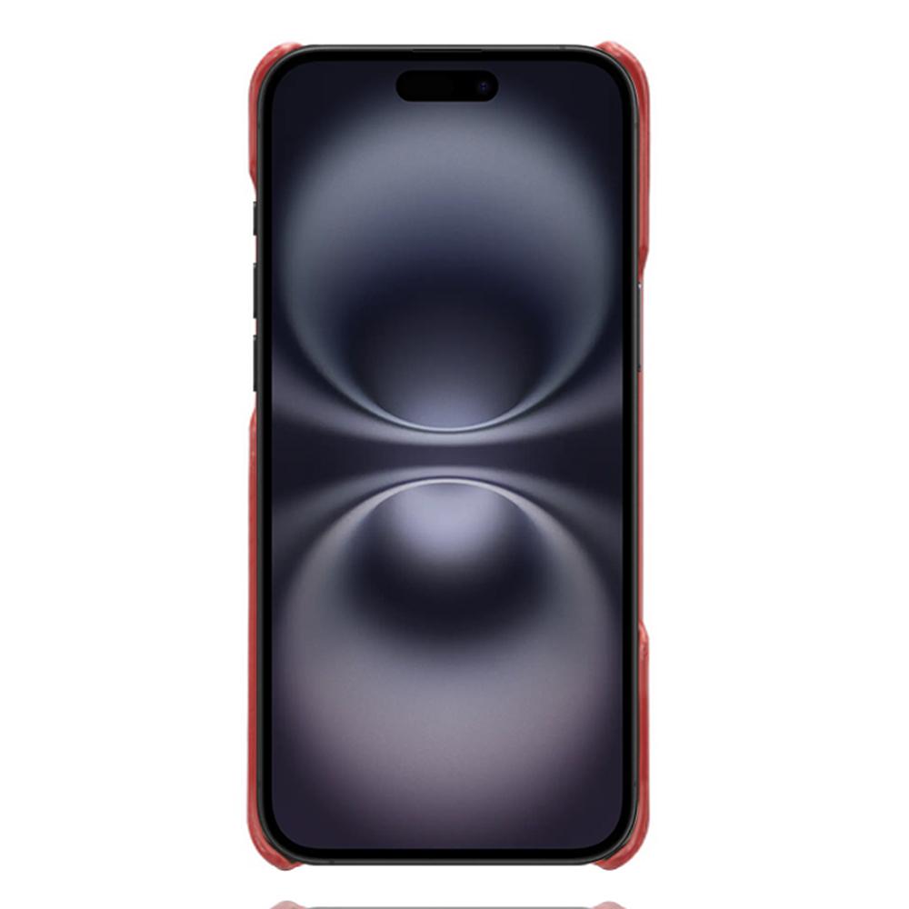 For iPhone Air Case Dual Card Slots PU Leather + Hard PC Phone Cover