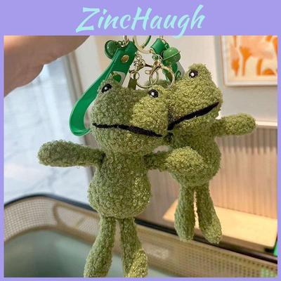 Entzückender Cartoon Frosch Plüsch Schlüsselanhänger Niedliches Schlüsselzubehör für Mädchen Taschen