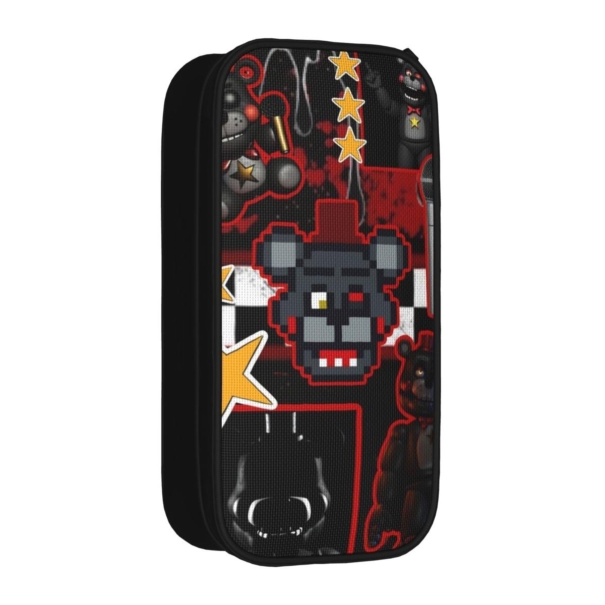 Klassieke FNAF At Freddys Etui Etuis Pen voor Student Grote Capaciteit Tassen Studenten School Ritssluiting Accessoires black