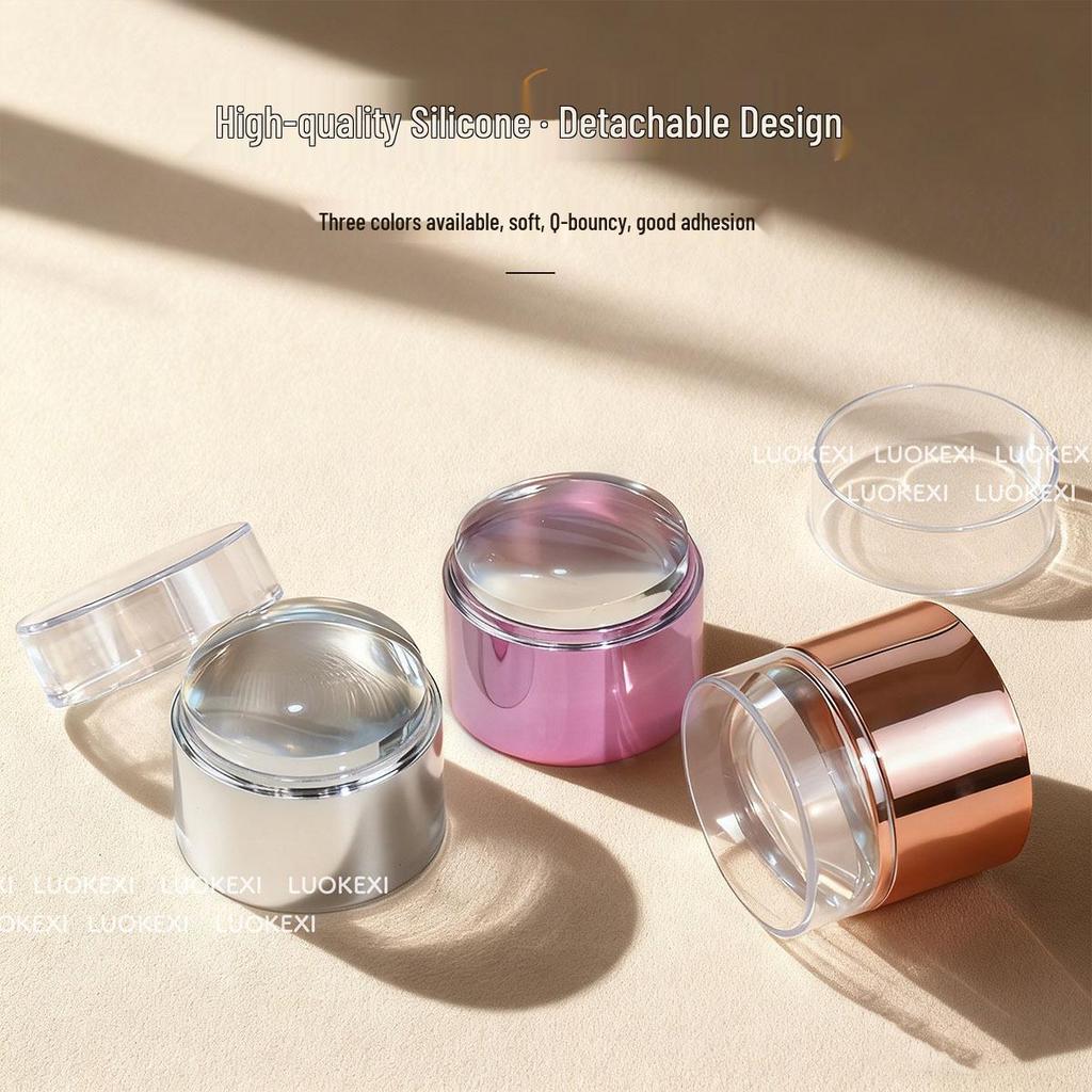 Little Chubby Beauty Large Nail Stamping Tool with Flexible Silicone Stamper for French Manicures