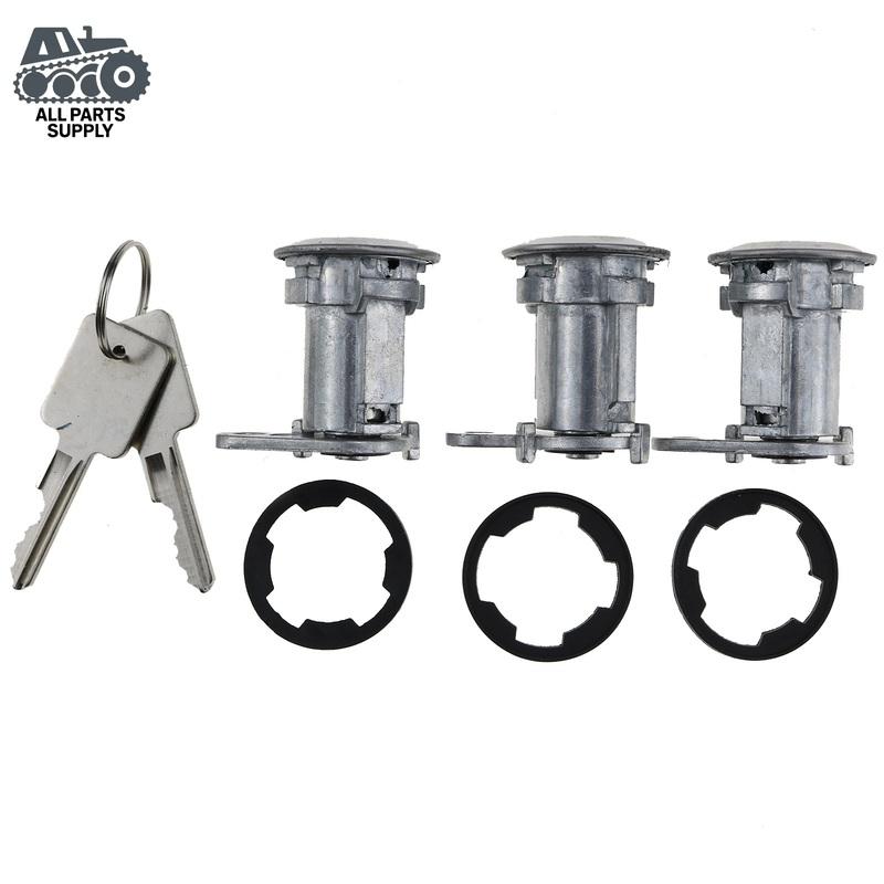 Set Of 3 Door Lock Cylinders With Keys 8122874K3 For Jeep Wrangler YJ