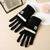 Warm Fleece Lined Full Finger Touchscreen Gloves Women Cycling Hiking Outdoor Winter Sports