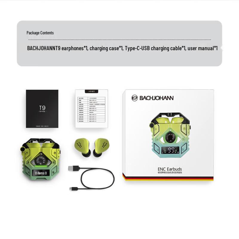 Bach Johann T9 True Wireless Gaming Earbuds