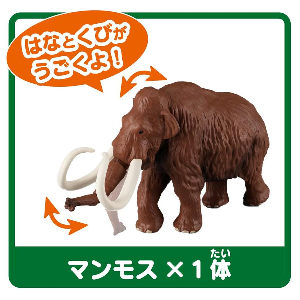 TAKARA TOMY Ania Shogakukan Illustrated Prehistoric Creatures Mini Encyclopedia Dinosaur Toy for Ages 3 and Up