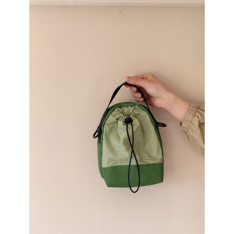 

My Lightweight Waterproof Egg Bag Small Kettle Bag Casual Crossbody Bag Cell Phone Bag Mini Small Bag All-Matching Drawstring Rich Green