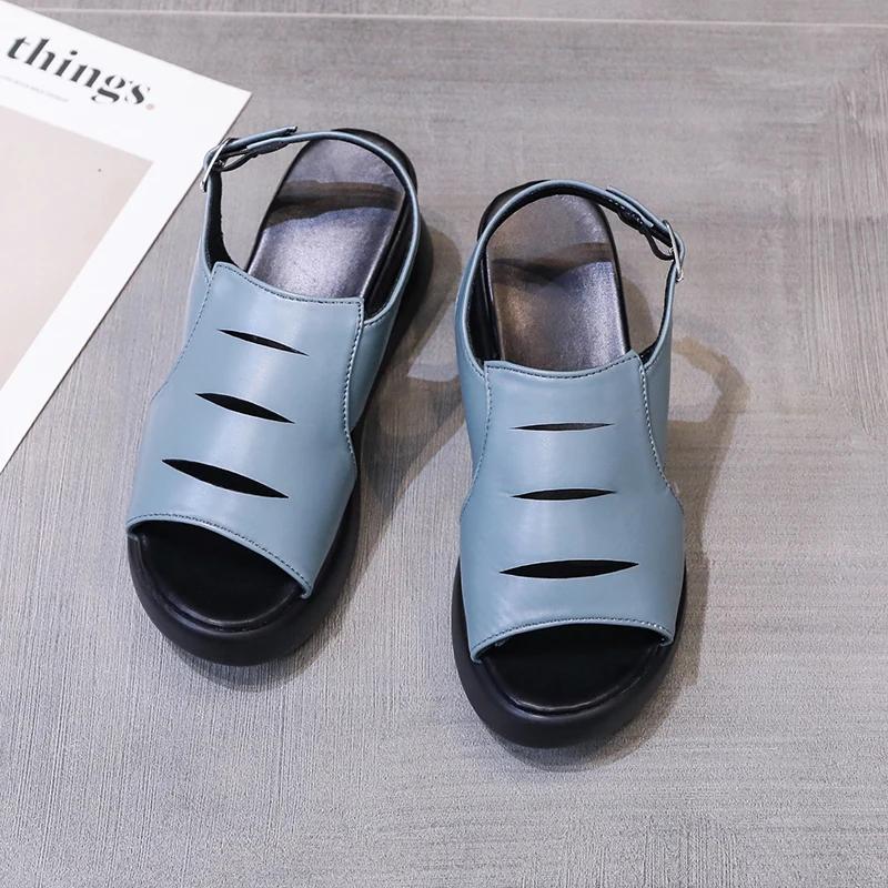 Summer Wedge Platform Sandals 2025 Fashion Retro Romen Beach Shoes Ladies Casual Peep Toe Soft Comfortable Sandalias De Mujer