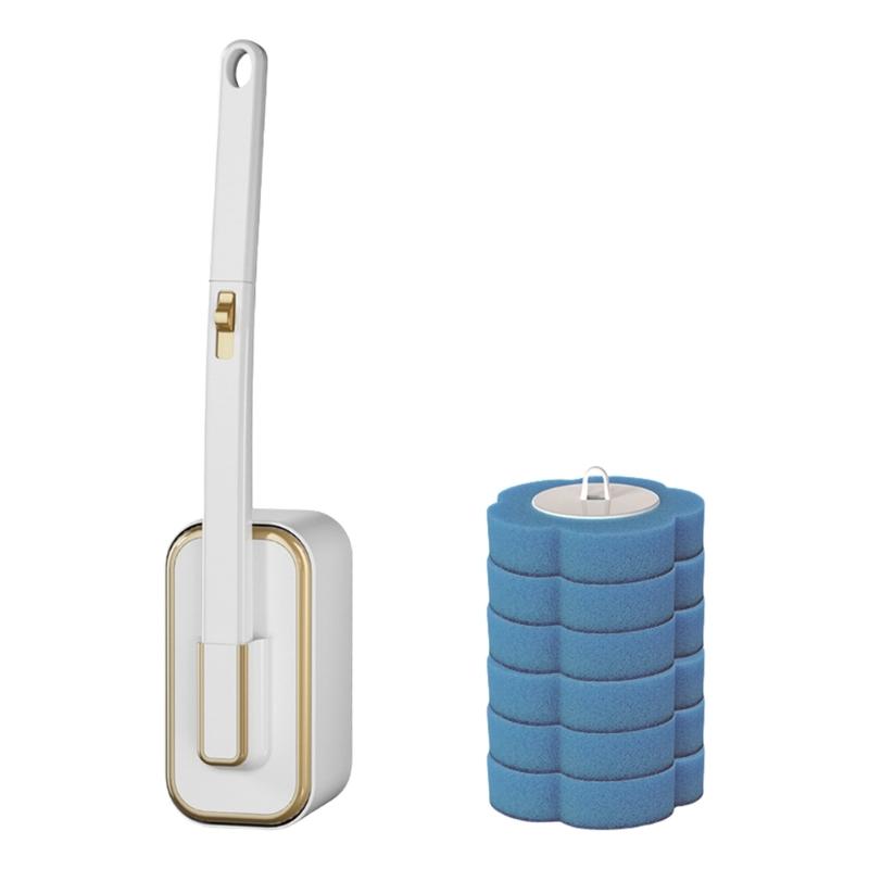 

Practical Toilet Bowl Brush with Replaceable Brush Head Bathroom Toilet Washing Brush Toilet Cleaning Tool Easy to Clean 1