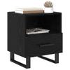 Nightstand Black Oak Effect 40 X 35 X 47.5 Cm Particleboard