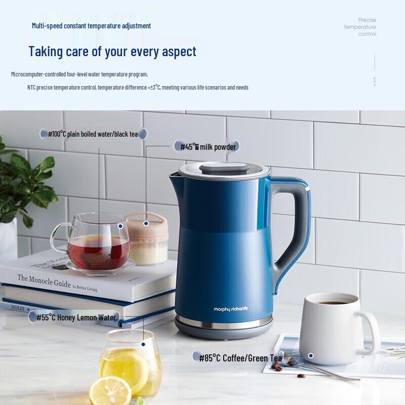 Morphy Richards 1.5L Thermostatic Electric Kettle CN plug (adapter included)