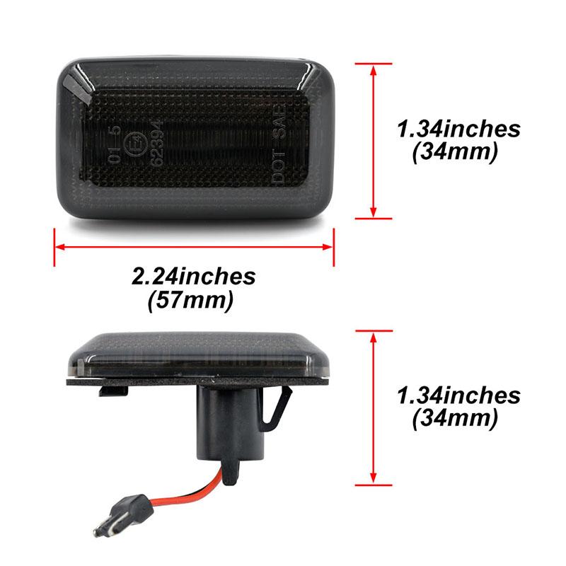 

2x дымчатых динамических янтарных светодиодных боковых зеркал, последовательных указателей поворота, индикатор для Porsche 911 G/964/993 924 944 968 959 дым