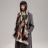 Cartoon Cat Contrasting Colors Double-Sided Imitation Cashmere Scarf Winter High-End Warm Shawl Women