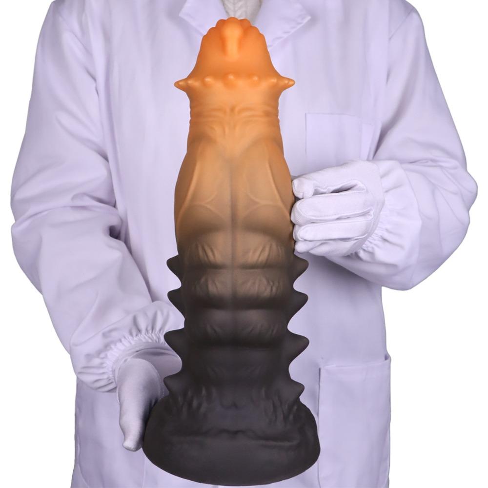 Ultra-Soft Textured Fantasy Anal Plug with Smooth Tapered Tip - Body Safe Silicone Graduated Massager for Unisex Adult Game