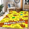 Curious Monkey Party Personalized Name Floor Mat Perfect for Bedrooms Study room Dormitory Playrooms Anti-slip Rug Decorate Offices