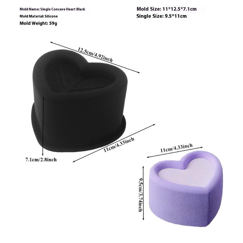 

Flower Heart Square Star Shape Bento Cake Silicone Mold Chocolate Mousse Mould Soap Candle Gypsum Making Moulds Kitchen Bakeware чорний