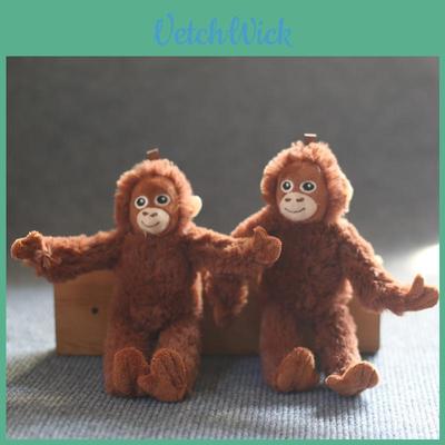 Cute Adorable Monkey Plush Toy Keychain Soft Stuffed Animal Doll For Bags 20cm
