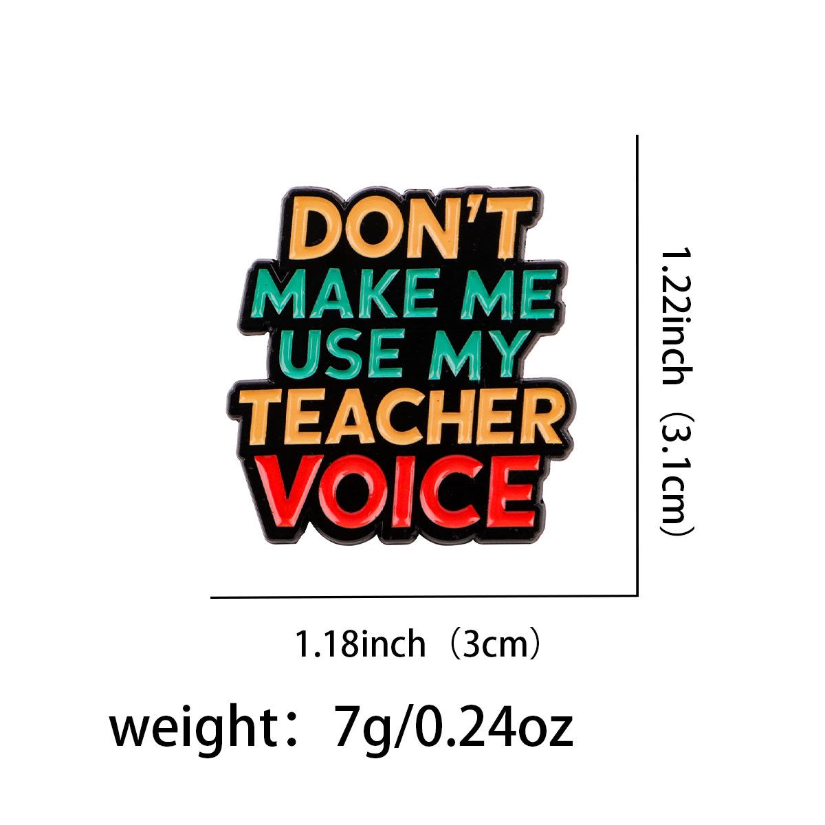 Cartoon Metal Badge Brooch: Creative English Letter Jewelry for Clothing Accessories