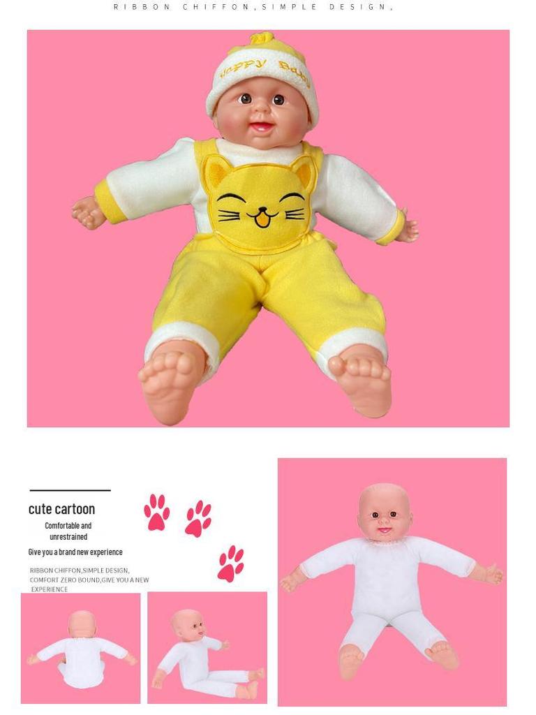 Infant Caregiver Training Simulation Doll: Vinyl Baby Model with Teaching Aids