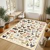 Farm Animal Theme Soft Crystal Velvet Rug Custom Name & Text Print Non Slip Floor Rug for Bedroom Living Room