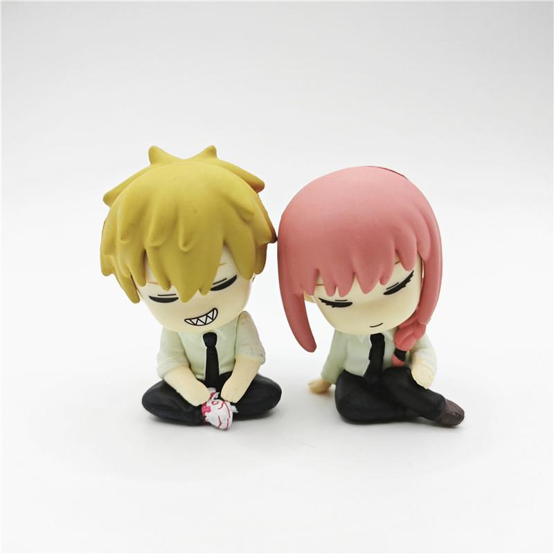 Adorable Chainsaw Man Shoulder To Shoulder Sleepy Figure Collectible Toys Set Of Four
