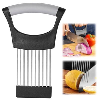 Soğan Tutucu Dilimleme için Paslanmaz Çelik Çatallar Paslanmaya Dayanıklı Patates Domates Avokado Yumurta için Sebze Kesici